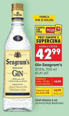 Gin Seagram's promocja w Biedronka