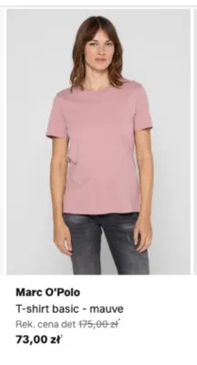 T-shirt basic Marc O'Polo mauve promocja w Lounge by Zalando