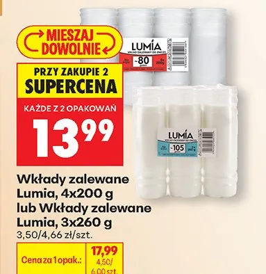 Wkłady zalewane 4x200g promocja w Biedronka