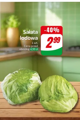 Sałata lodowa promocja w Dino
