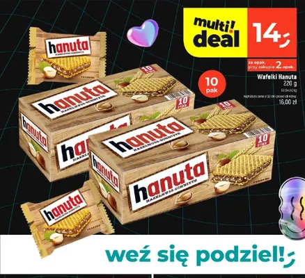 Wafelki Hanuta 10-pak promocja w Dealz