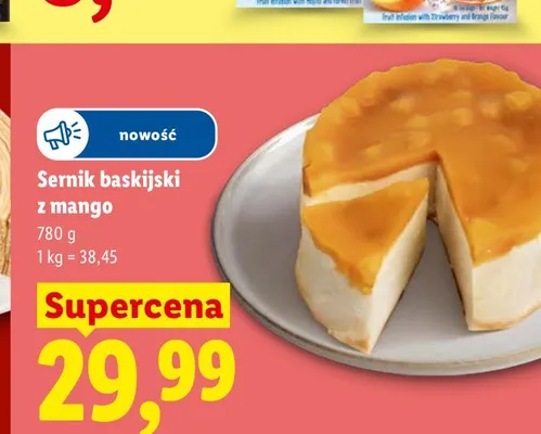 Sernik baskijski z mango promocja w Lidl