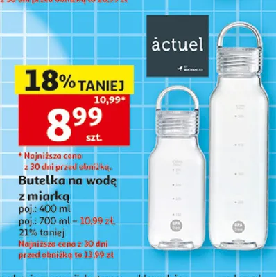 Butelka na wodę z miarką actuel 400 ml promocja w Auchan