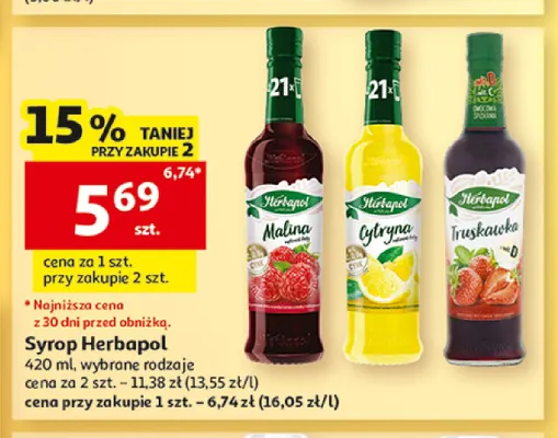 Syrop Herbapol truskawka promocja w Auchan