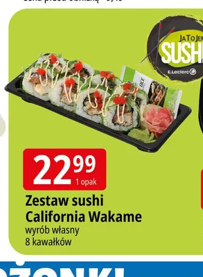 Zestaw sushi California Wakame promocja w Leclerc