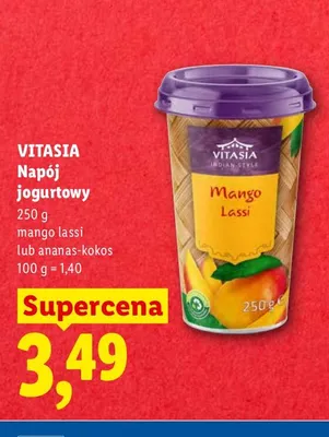 Napój jogurtowy Mango Lassi Vitasia Indian Style promocja w Lidl