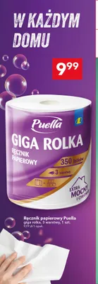 Ręcznik papierowy Puella giga rolka 3 warstwy promocja w LEWIATAN