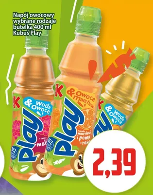 Napój owocowy Kubuś Play Woda & Owoce butelka promocja w Kupiec