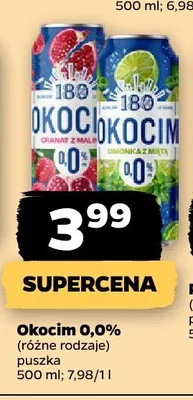 Piwo bezalkoholowe Okocim 0,0% Limonka z miętą promocja w Netto