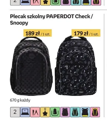 Plecak szkolny Paperdot Check promocja w Empik
