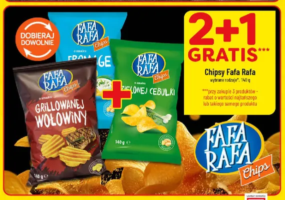 Chipsy Fafa Rafa o smaku grillowanej wołowiny promocja w POLOmarket