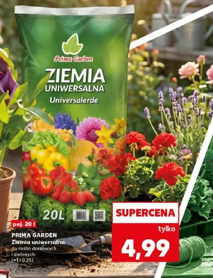 Ziemia uniwersalna Prima Garden do roślin domowych i zielonych promocja w Kaufland