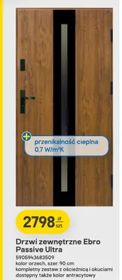 Drzwi zewnętrzne Ebro Passive Ultra promocja w Castorama