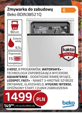Zmywarka do zabudowy Beko BDIN38521Q promocja w kakto.pl