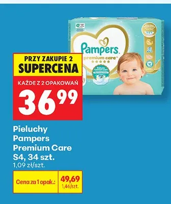 Pieluchy Pampers Premium Care S4 promocja w Biedronka