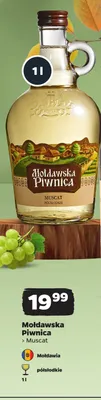 Wino białe półsłodkie Mołdawska Piwnica Muscat promocja w Netto