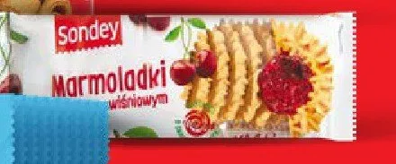 Ciastka Marmoladki o smaku wiśniowym Sondey promocja w Lidl