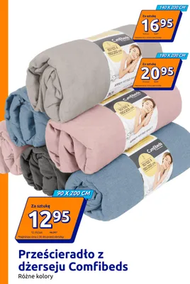 Prześcieradło z dżerseju Comfibeds 90x200 cm promocja w Action