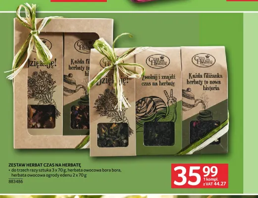 Zestaw herbat owocowych Bora Bora i Ogrody Edenu Czas na Herbatę promocja w Selgros