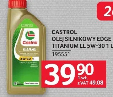 Olej silnikowy CASTROL OLEJ SILNIKOWY EDGE TURBO DIESEL LL 5W-30 1 L promocja w Selgros