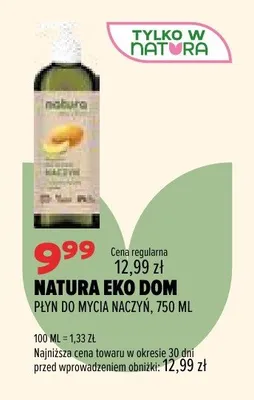 Płyn do mycia naczyń Natura Eko Dom promocja w Drogerie Natura