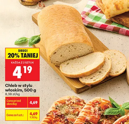 Chleb w stylu włoskim promocja w Biedronka