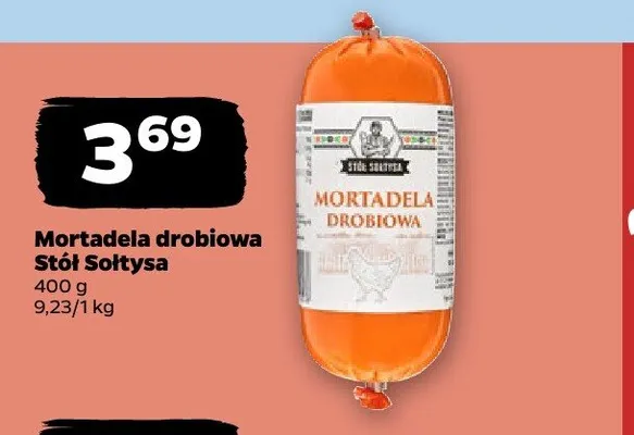 Mortadela drobiowa Stół Sołtysa promocja w Netto