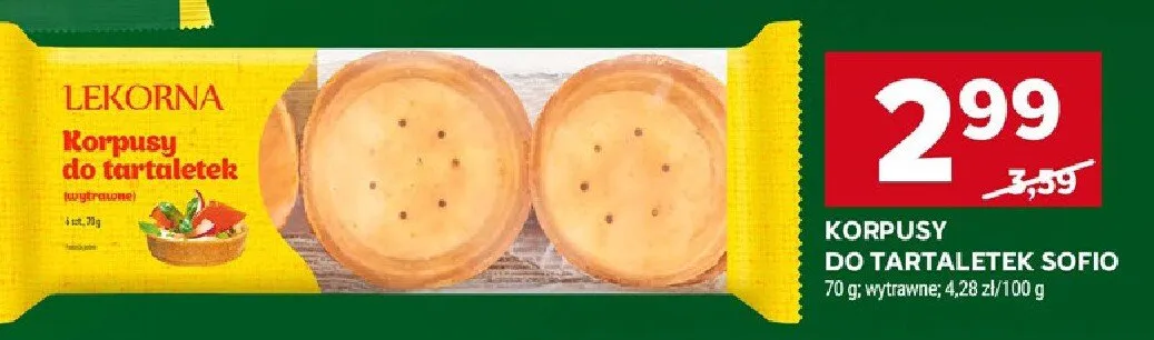 Korpusy do tartaletek sofio promocja w Stokrotka