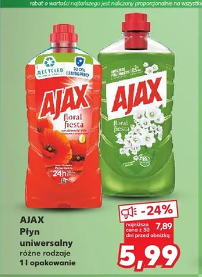Płyn uniwersalny Ajax Floral Fiesta czerwony promocja w Kaufland