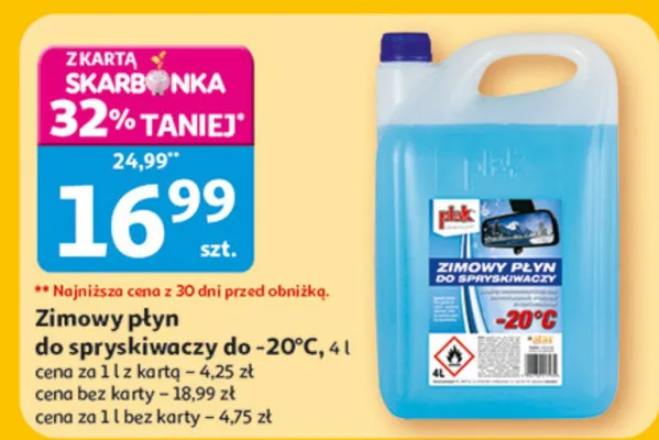 Zimowy płyn do spryskiwaczy do -20°C promocja w Auchan