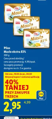 Masło ekstra 83% promocja w Lidl