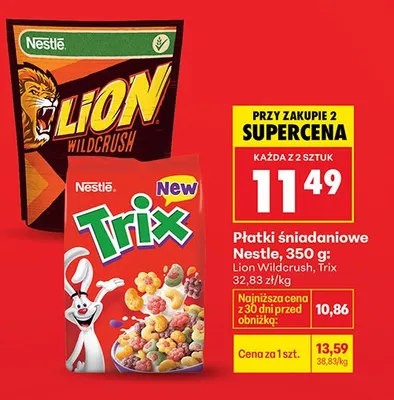 Płatki śniadaniowe Trix promocja w Biedronka