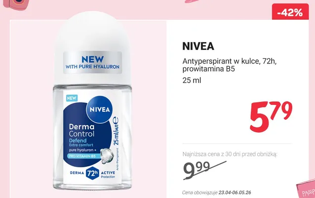 Dezodorant Derma Control Defend Extra Comfort promocja w Rossmann