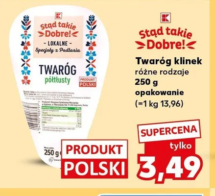 Twaróg klinek półtłusty Stąd takie Dobre! promocja w Kaufland