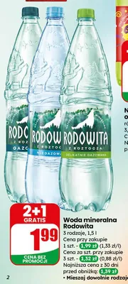 Woda mineralna niegazowana promocja w Dino