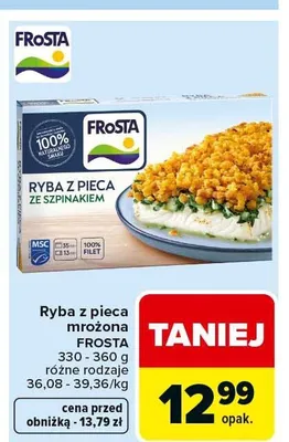 Ryba z pieca mrożona różne rodzaje promocja w Carrefour Market