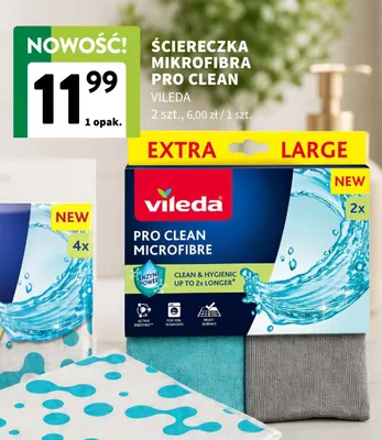 Ściereczka z mikrofibry Vileda Pro Clean 2-pak promocja w Intermarche