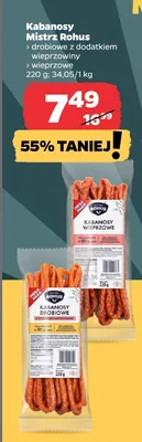 Kabanosy drobiowe z dodatkiem wieprzowiny Tarczyński kabanos extra promocja w Netto