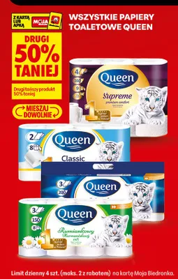 Papier toaletowy Queen Classic promocja w Biedronka