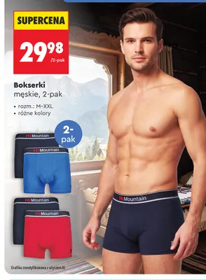 Bokserki męskie 2-pak HiMountain promocja w Biedronka
