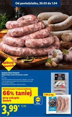 Kiełbasa biała surowa promocja w Lidl