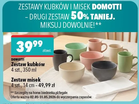Zestaw misek Domotti 4szt. 14cm promocja w Biedronka Home