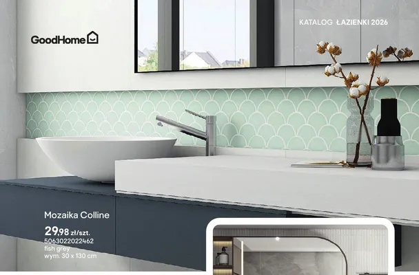 Mozaika Colline GoodHome fish grey promocja w Castorama