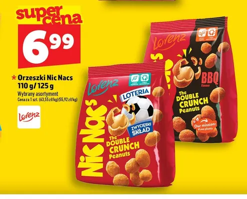 Orzeszki Nic Nac's The Double Crunch Peanuts promocja w TOPAZ