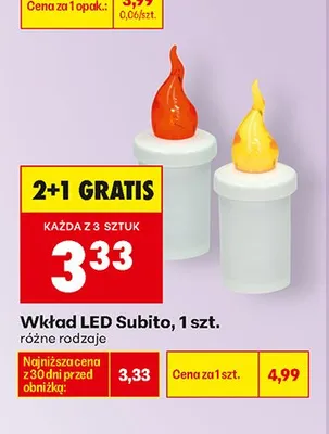 Wkład LED Subito promocja w Biedronka