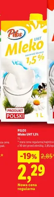 Mleko UHT 1,5% promocja w Lidl