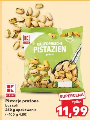 Pistacje prażone bez soli promocja w Kaufland