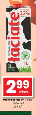 Mleko UHT Łaciate Mlekpol 3,2% promocja w emma MARKET