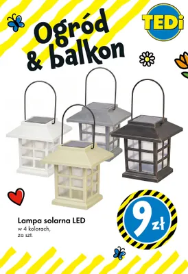 Lampa solarna LED promocja w Tedi