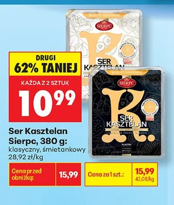 Ser Kasztelan klasyczny Sierpc promocja w Biedronka